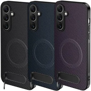 TPU+PC чохол Carbon Kickstand Magnetic Case для Samsung Galaxy A27