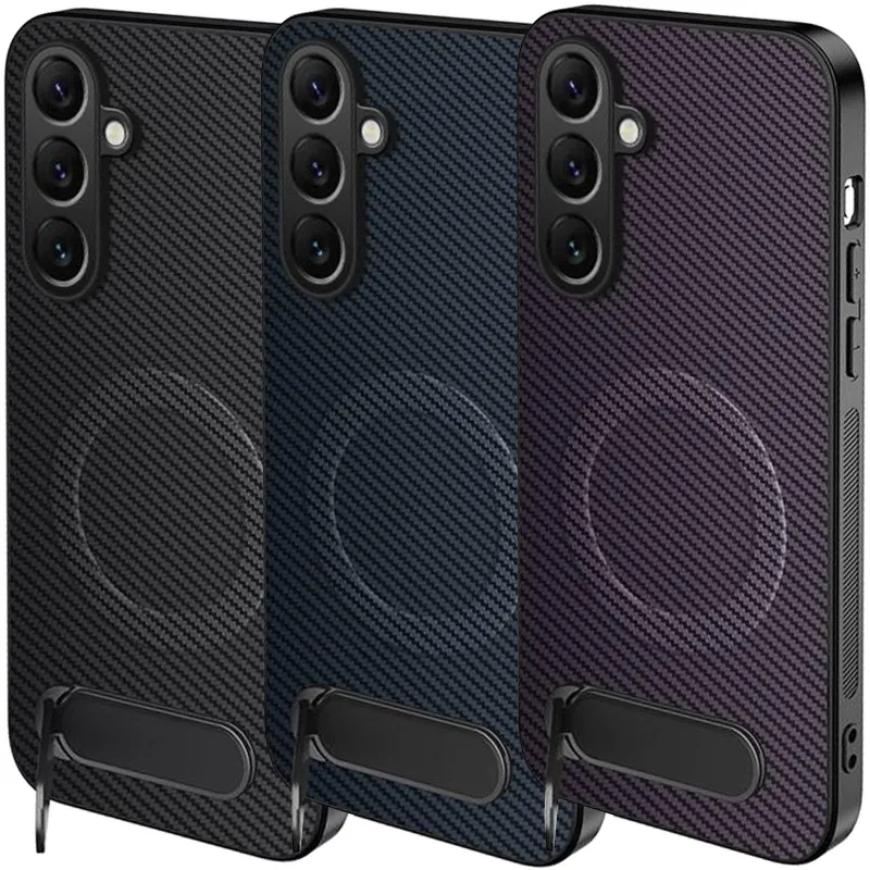 TPU+PC чохол Carbon Kickstand Magnetic Case для Samsung Galaxy A57 5G фото 1 з 1