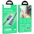 Дата кабель Hoco U134 Primero Type-C to Type-C 240W (1.8m) – Dark Blue. Фото 4 з 4