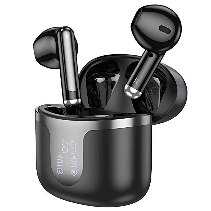 Бездротові TWS навушники Hoco EQ7 Snowflake – Black. Фото 1 з 4