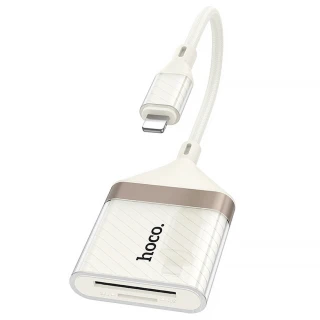 Перехідник Hoco UA40 Crystal 2in1 Lightning to SD/TF (0.15m) фото 1 з 1