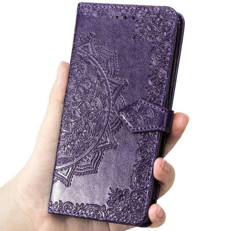 Кожаный чехол-книжка Art Case с визитницей для Samsung Galaxy A71 – Фиолетовый. Фото 5 из 7