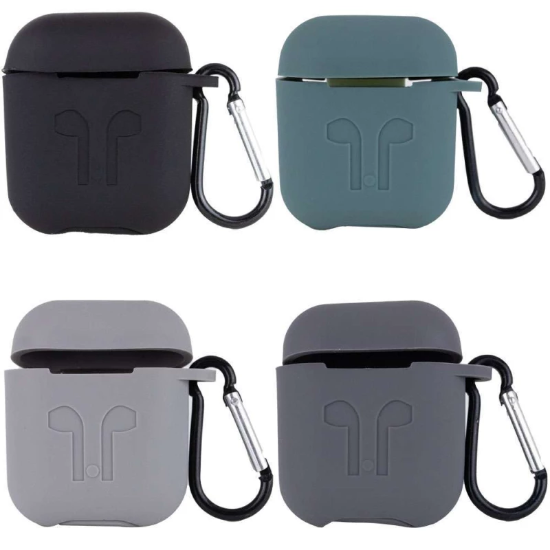 Силиконовый футляр для наушников Airpods Logo 2in1 + карабин фото 1 из 1