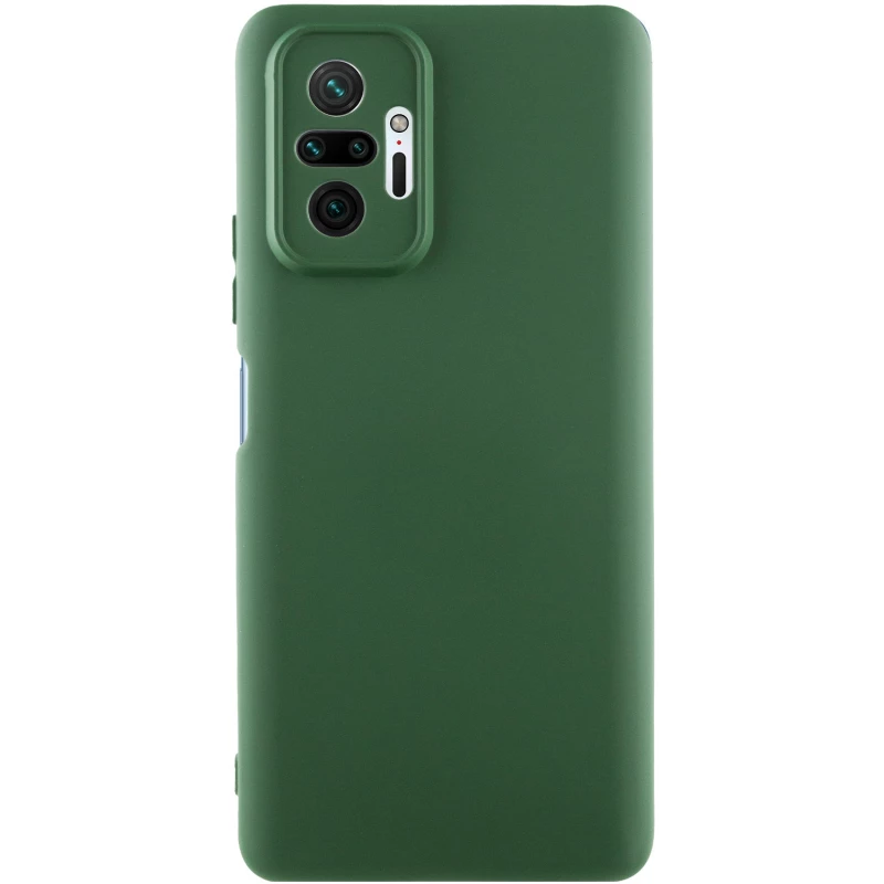Чохол Silicone Case Lakshmi з закритою камерою на Xiaomi Redmi Note 10 Pro – Зелений / Dark green. Фото 1 з 7