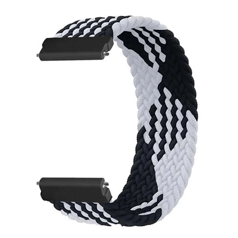 

Ремешок Nylon Solo Loop для Xiaomi Amazfit / Samsung 20mm (Long 135 mm) (Черный / Белый), Чорний / білий