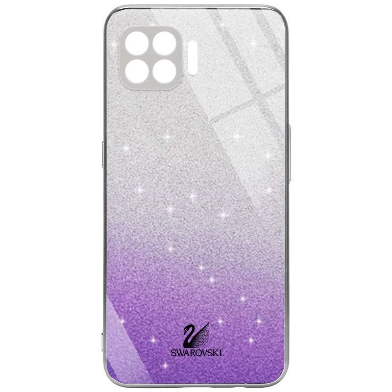 

Стеклянный чехол Swarovski с закрытой камерой для Oppo A73 (Фиолетовый), Фіолетовий