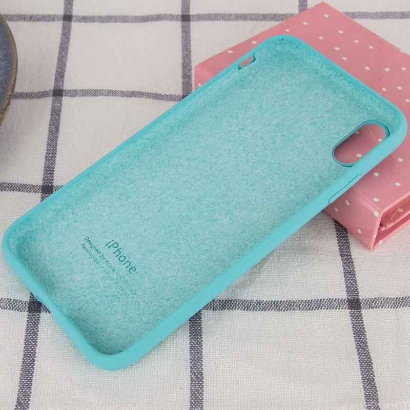 Чохол Silicone Case з закритим низом на Apple iPhone XR (6.1") – Бірюзовий / Marine Green. Фото 3 з 3