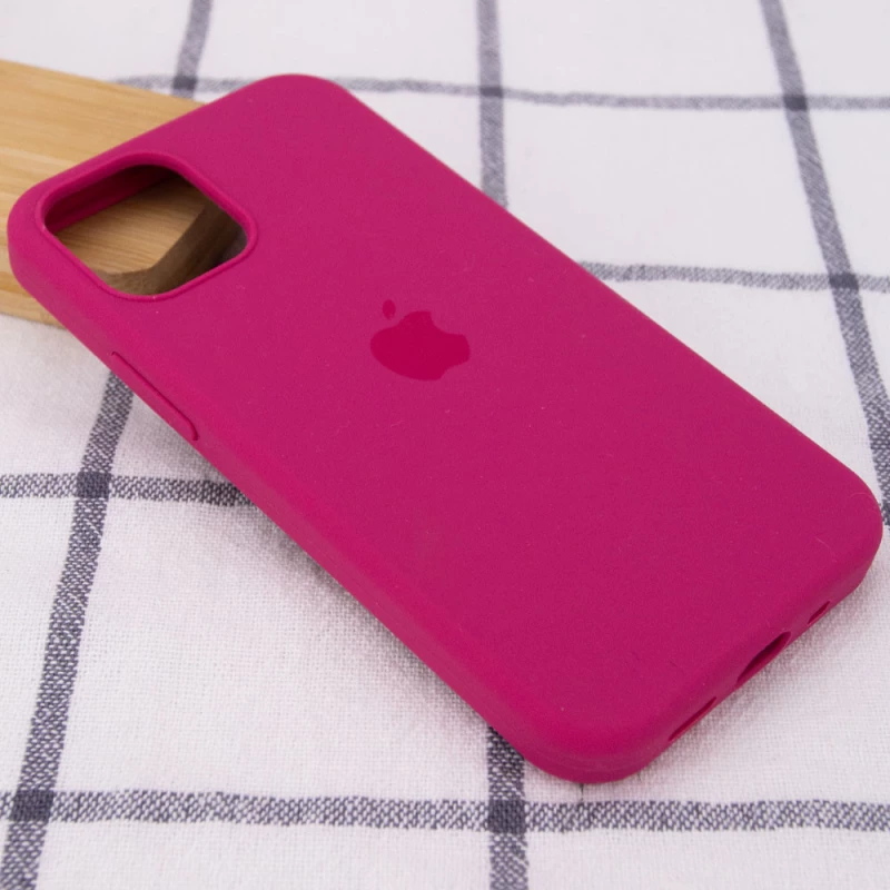 Чехол Silicone Case с закрытым низом для Apple iPhone 12 Pro (6.1") – Малиновый / Pomegranate. Фото 2 из 3