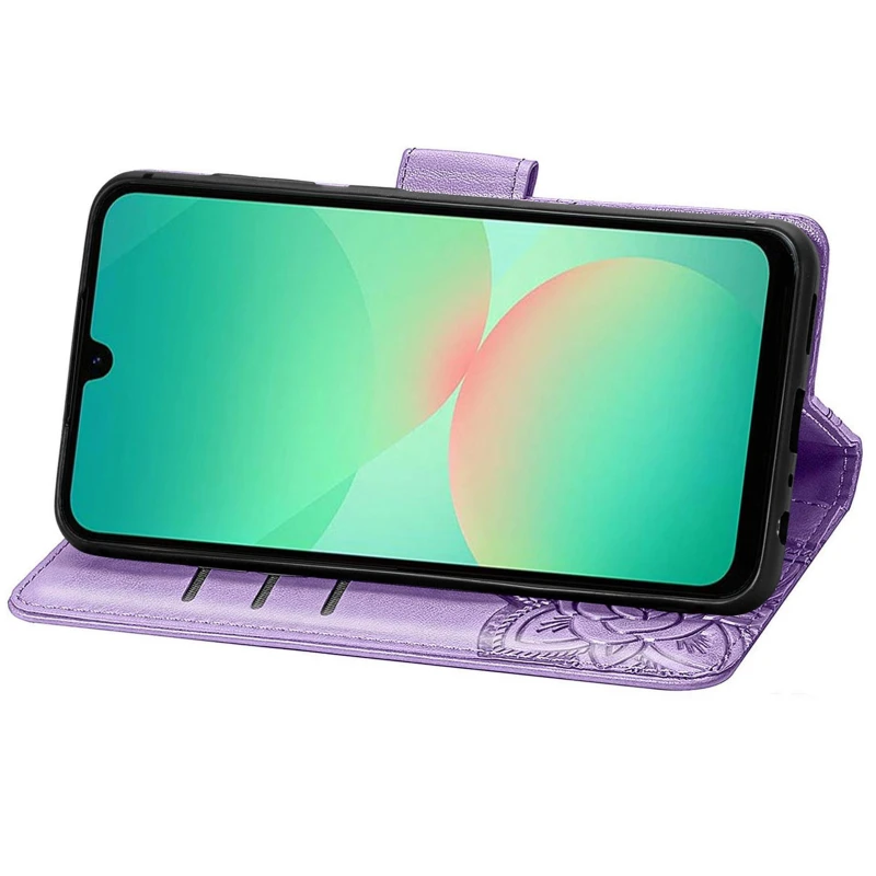 Кожаный чехол-книжка Butterfly Pattern для Samsung Galaxy A36 5G – Lavender. Фото 4 из 4