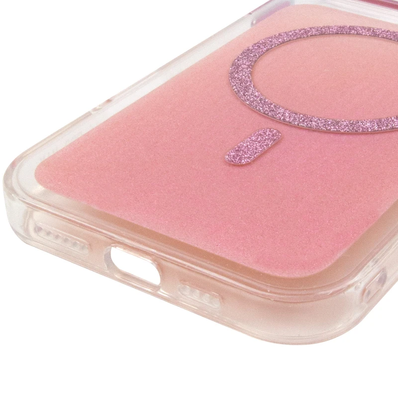 Чехол TPU+PC Jewel Sparkle with MagSafe для Apple iPhone 16 – Pink Ruby. Фото 7 из 8