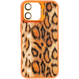 Чехол TPU+PC Wild Leopard with MagSafe and Lens для Apple iPhone 17 (6.3") — Orange