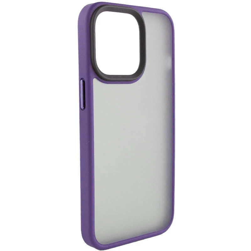 TPU+PC з металевими кнопками на Apple iPhone 14 Pro Max (6.7") – Темно-фіолетовий / Dark Purple. Фото 3 з 3