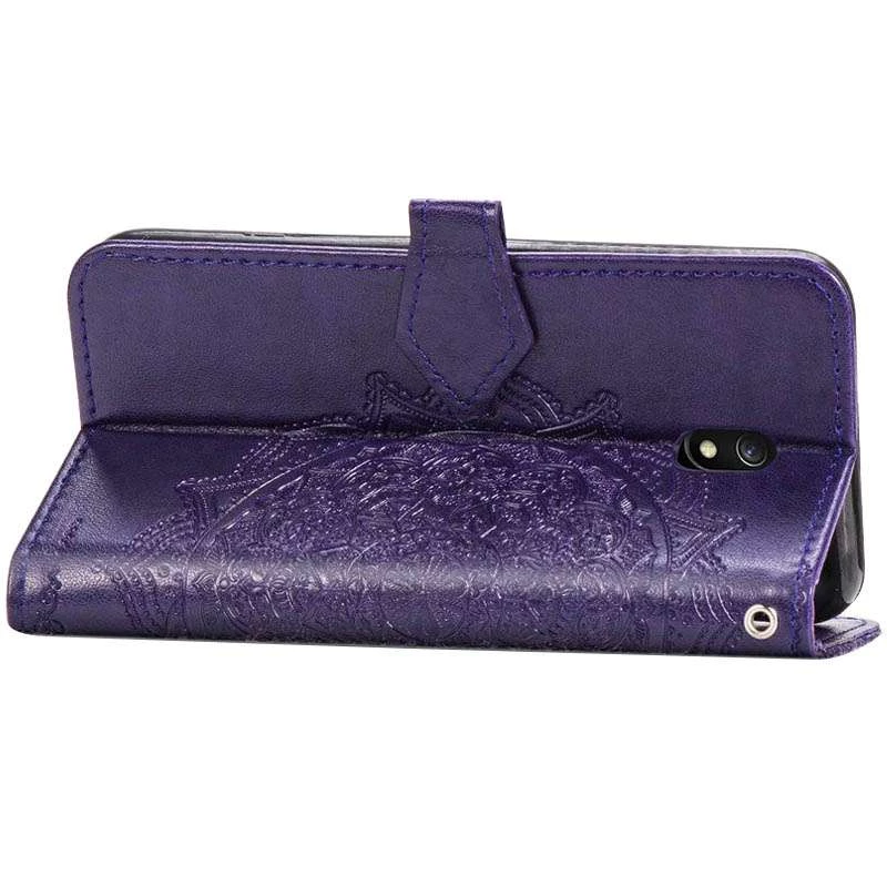 Шкіряний чохол-книжка Art Case з візитницею для Xiaomi Redmi 8a – Фіолетовий. Фото 5 з 5