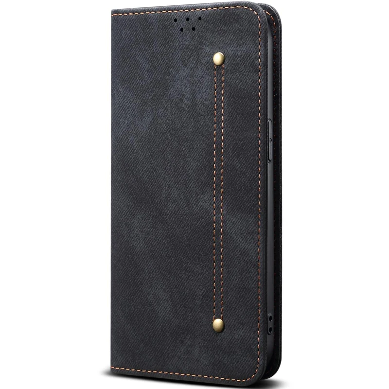 Шкіряний чохол-книжка Urban Denim series для Samsung Galaxy A36 5G – Black. Фото 1 з 4