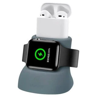 Силіконова підставка для зарядки Usams US-ZJ051 2in1 фото 1 з 3