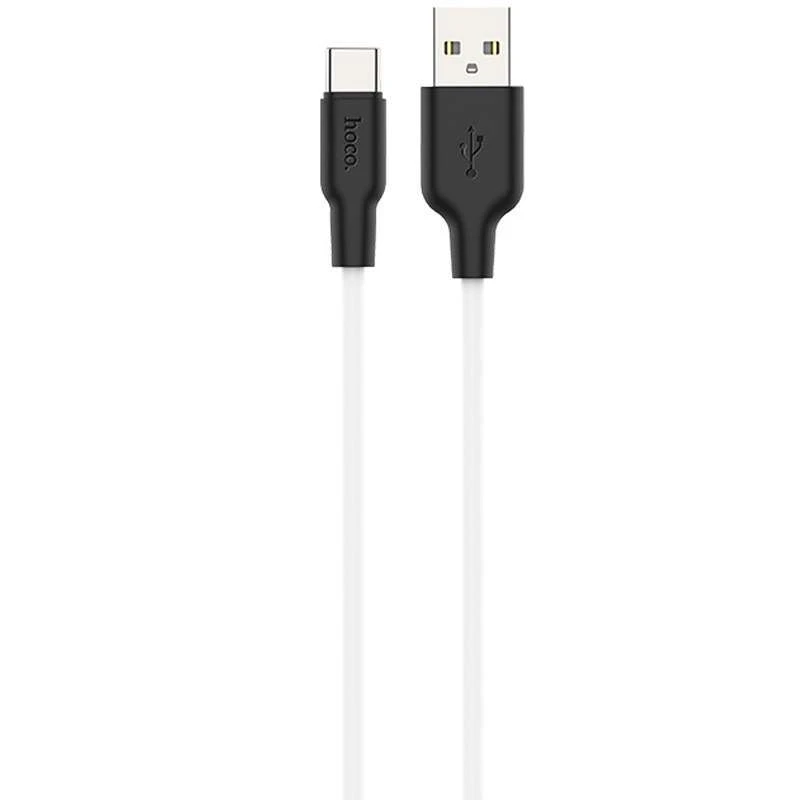 

Дата кабель Hoco X21 Plus Silicone Type-C Cable (2m) (Черный / Белый), Чорний / білий