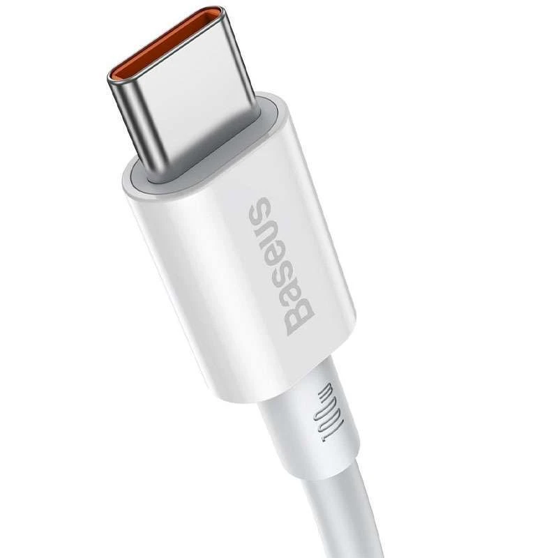 Дата кабель Baseus Superior Series Fast Charging Type-C to Type-C PD 100W (2m) – Білий. Фото 2 з 5