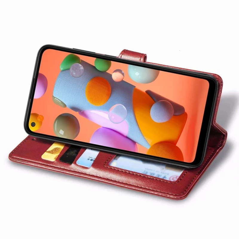 Чехол-книжка GETMAN Gallant  для Samsung Galaxy A11 – Красный. Фото 4 из 5