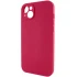 Чехол с защитой камеры Silicone Case для Apple iPhone 15 Plus (6.7") – Красный / Rose Red. Фото 3 из 6