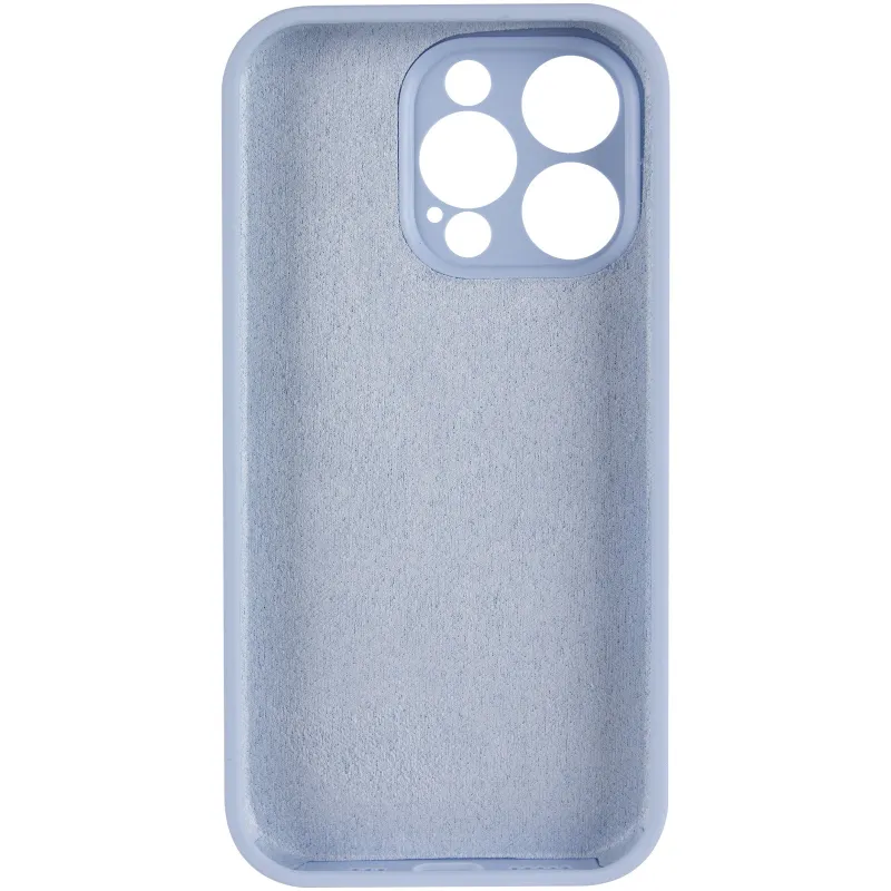 Чехол Silk Full Camera (AA) NO LOGO with Magnetic Fit для Apple iPhone 15 Pro Max (6.7") – Голубой / Lilac Blue. Фото 3 из 5