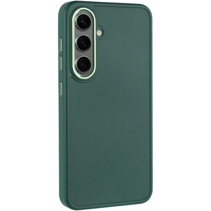 TPU чохол Bonbon з металевими кнопками на Samsung Galaxy S24+ – Зелений / Pine green. Фото 2 з 11