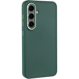 TPU чохол Bonbon з металевими кнопками на Samsung Galaxy S24+ — Зелений / Pine green