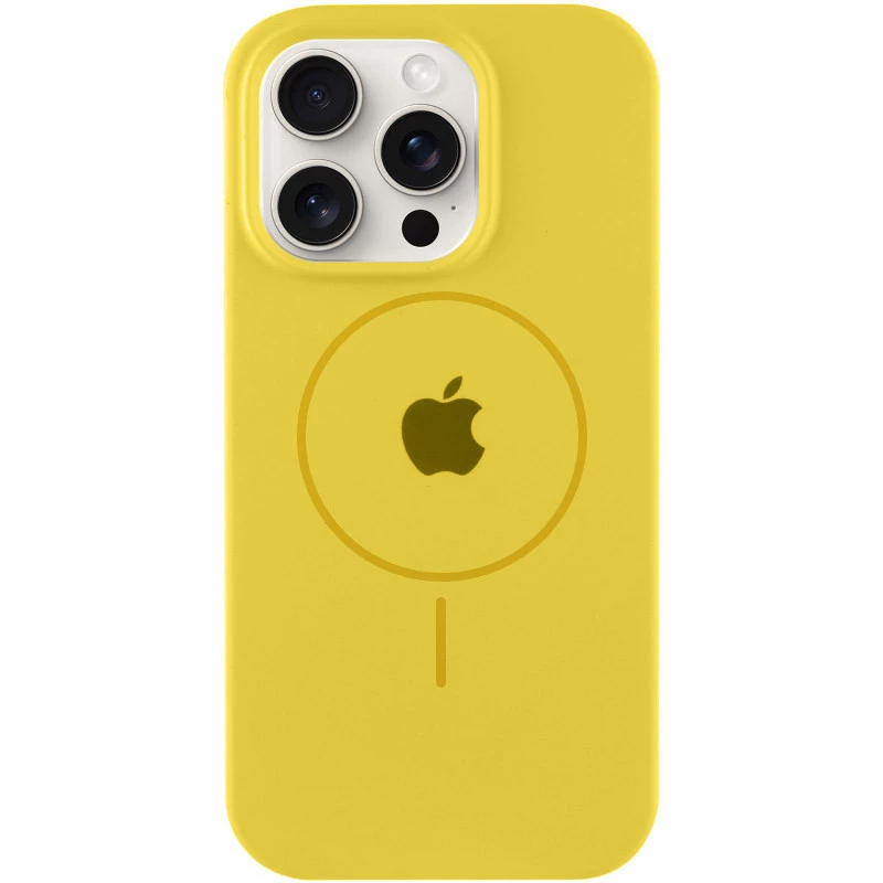 Чехол Silicone Armor Max with MagSafe для Apple iPhone 15 Plus (6.7") – Желтый / Yellow. Фото 1 из 6