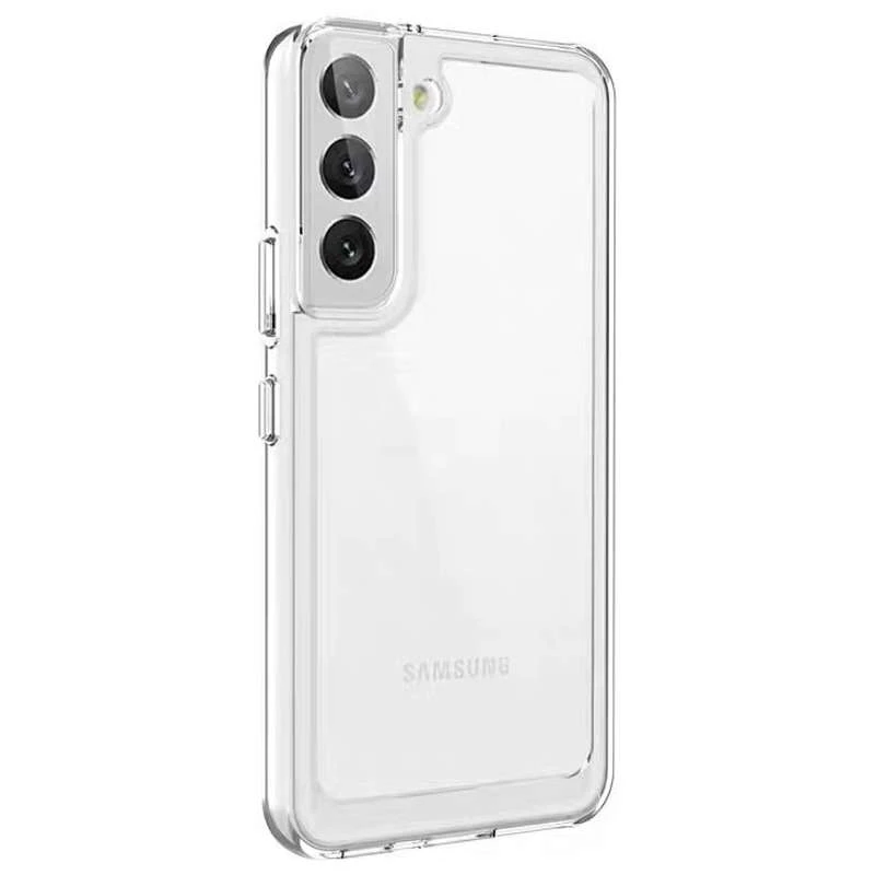 

TPU+PC чехол с металлическими кнопками на Samsung Galaxy M14 5G (Прозрачный), Прозорий