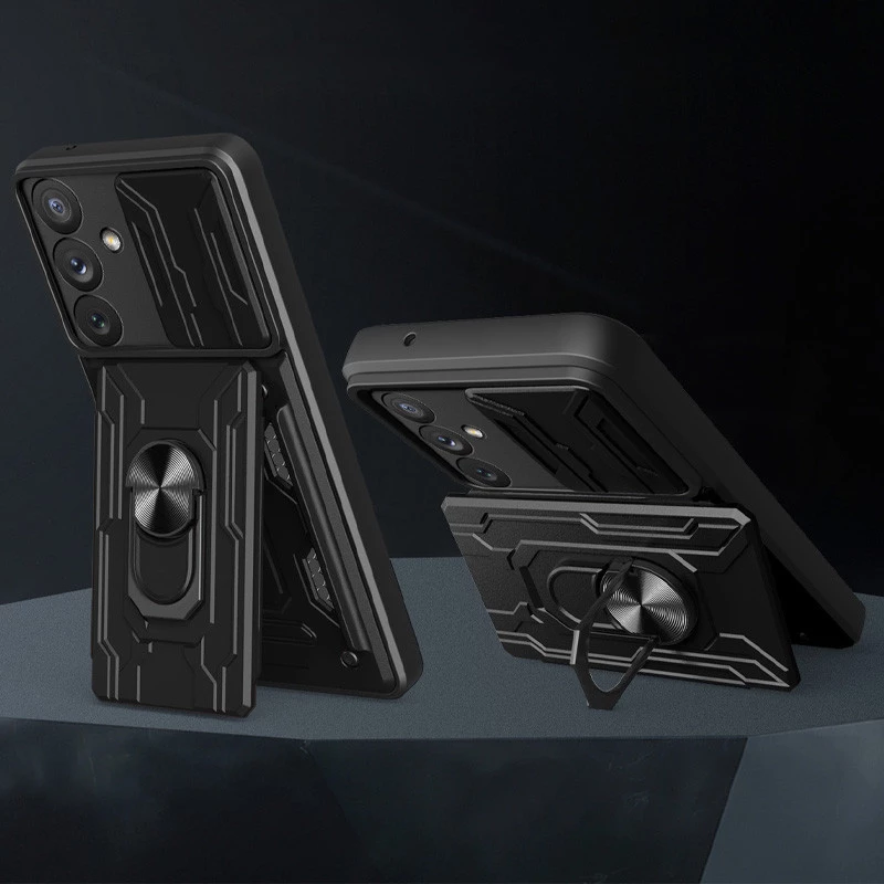 Ударостійкий чохол з відсіком для карток на Samsung Galaxy M55 – Black. Фото 5 з 7