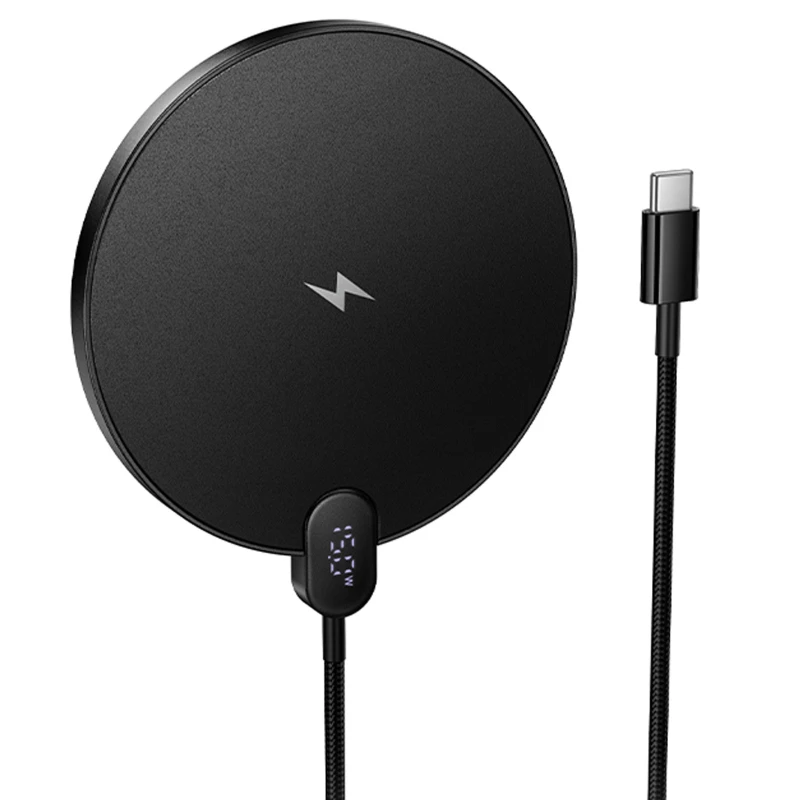 БЗП Hoco CW62 Peak with digital display and cable 15W – Black. Фото 1 з 6