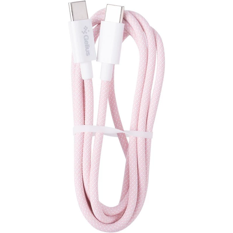 Дата кабель Gelius iCable GP-UCN010 Type-C to Type-C 60W (1.2m) – Pink. Фото 3 з 3
