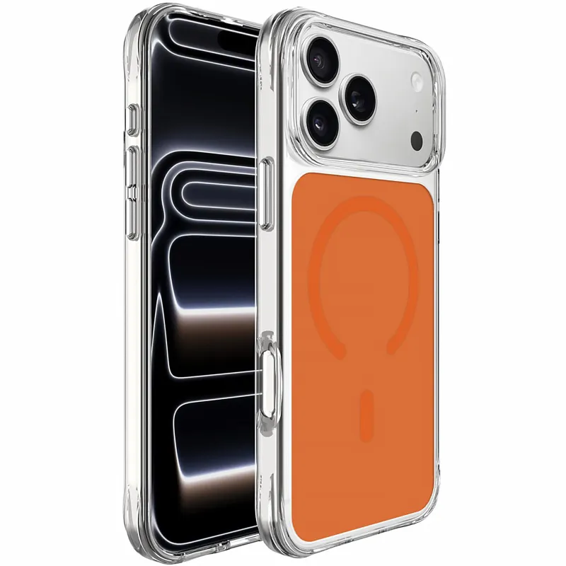 Чохол TPU+PC Space Pure Color with Magnetic Fit для Apple iPhone 17 Pro Max (6.9") – Orange. Фото 2 з 3