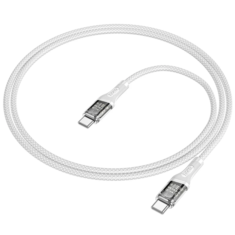Дата кабель Hoco U111 Discovery Edition Type-C to Type-C 60W (1.2m) – Grey. Фото 4 з 4