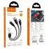 Дата кабель Hoco U104 Ultra 6A 3in1 Lightning -MicroUSB-Type-C (1.2m) – Черный. Фото 6 из 6
