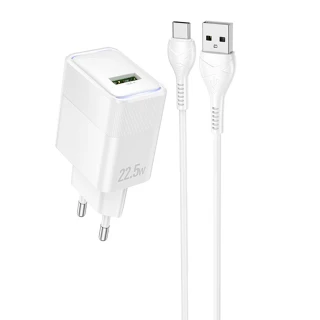 СЗУ Hoco CS111A Lounge PD22.5W (1USB-C) + кабель USB to Type-C фото 1 из 4