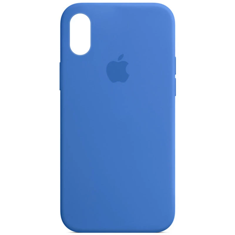 Чехол Silicone Case с закрытым низом для Apple iPhone XS Max (6.5") – Синий / Capri Blue. Фото 2 из 2
