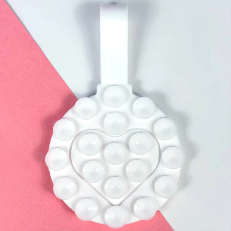 Тримач-присоска для телефону Double Side Silicone with a Strap – White. Фото 2 з 2