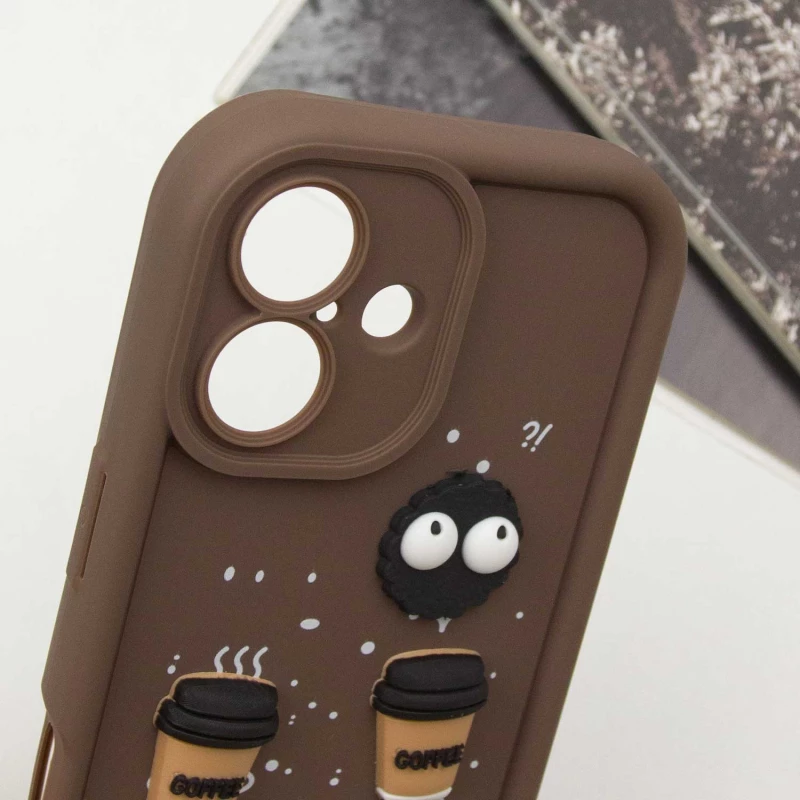 Чехол TPU Toys Case для Apple iPhone 16 – Brown / Always Happy. Фото 5 из 6