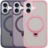 Кольоровий TPU+PC з металевими кнопками, кільцем та MagSafe на Apple iPhone 16 фото 1 з 3