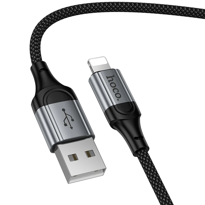 Дата кабель Hoco X121 Nuevo USB to Lightning 2.4A (1.5m) – Black. Фото 7 з 7