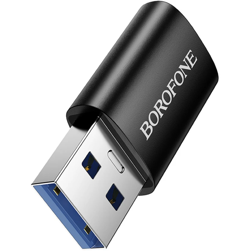 Перехідник Borofone BV26B USB Male to Type-C Female USB3.0 – Black. Фото 3 з 6