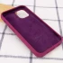 Чехол Silicone Case с закрытым низом для Apple iPhone 12 Pro (6.1") – Бордовый / Maroon. Фото 3 из 3