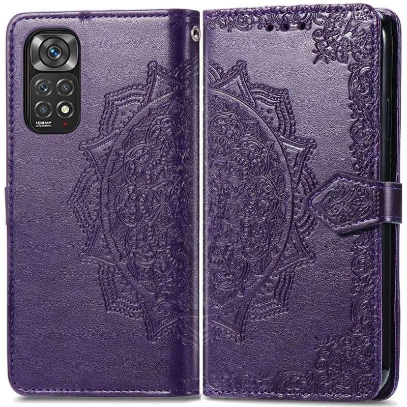 Шкіряний чохол-книжка Art Case з візитницею для Xiaomi Redmi Note 11 Pro 4G/5G – Фіолетовий. Фото 2 з 4