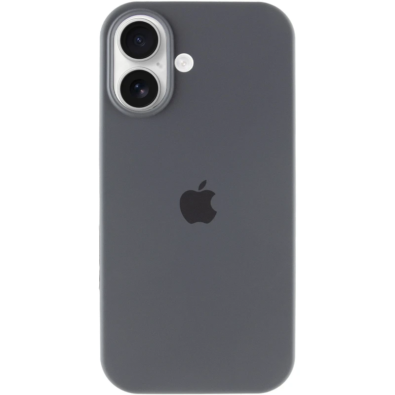Чохол Silicone Case з закритим низом на Apple iPhone 16 – Сірий / Dark Gray. Фото 4 з 8