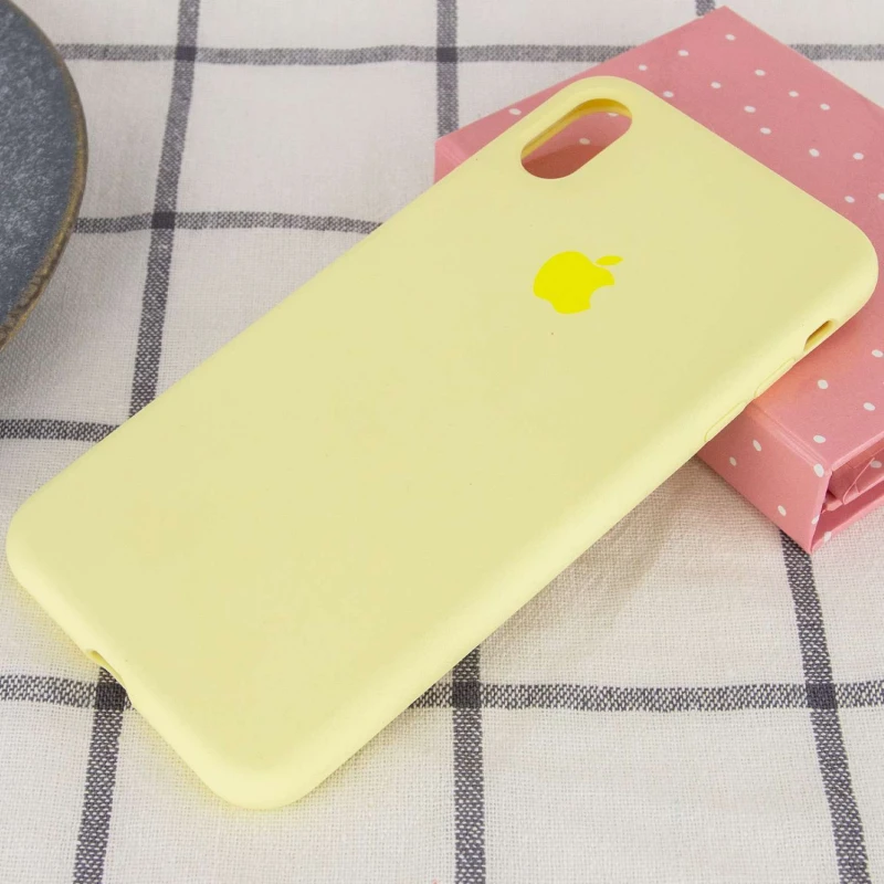Чохол Silicone Case з закритим низом на Apple iPhone XS (5.8") – Жовтий / Mellow Yellow. Фото 2 з 3