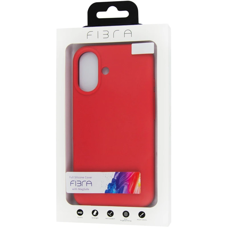 Силіконовий чохол Fibra Full with MagSafe для Apple iPhone 17 (6.3") – Red. Фото 3 з 3