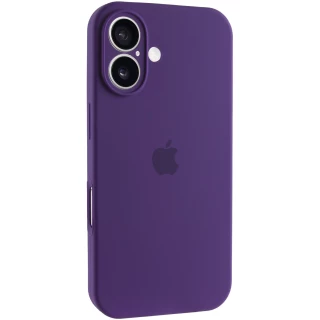 Чехол Silicone Case с защитой камеры для Apple iPhone 16 фото 1 из 6