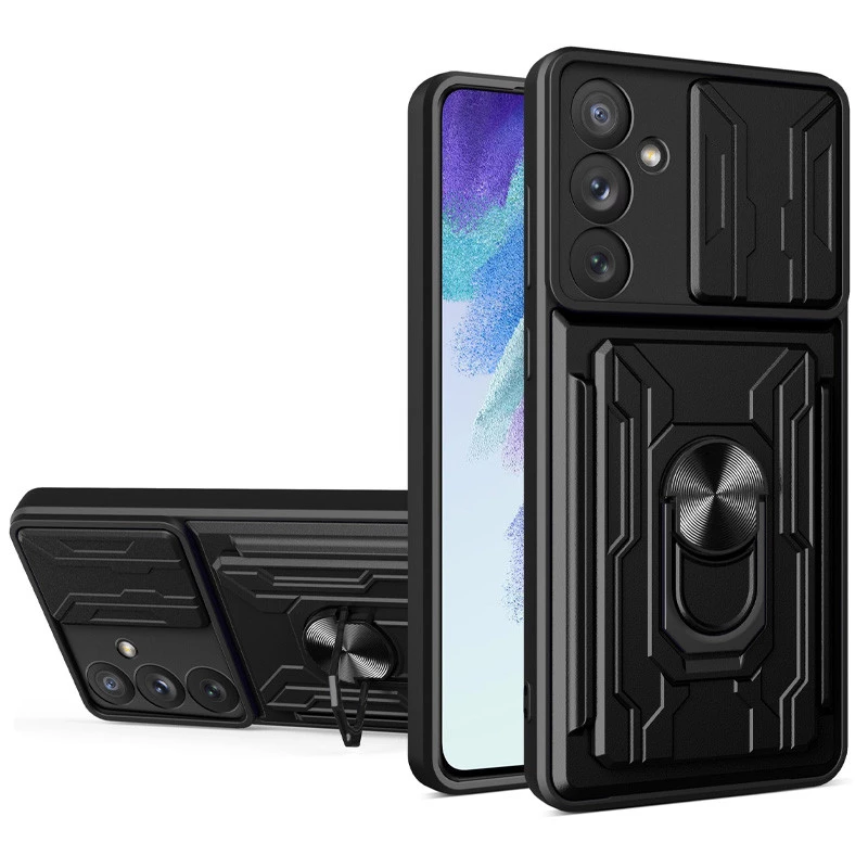 

Ударопрочный чехол с отсеком для карточек для Samsung Galaxy M55 (Black)