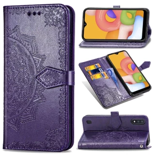Кожаный чехол-книжка Art Case с визитницей для Samsung Galaxy A01 фото 1 из 7