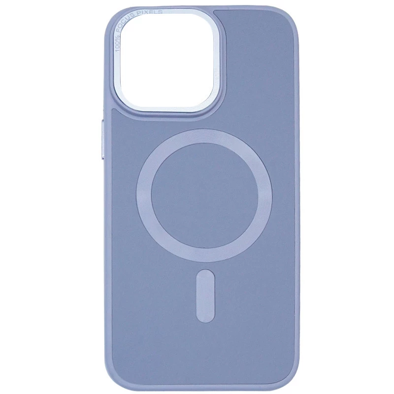 

Кожаный чехол Bonbon с металлическими кнопками и MagSafe на Apple iPhone 15 Pro (6.1") (Голубой / Mist blue), Блакитний / mist blue